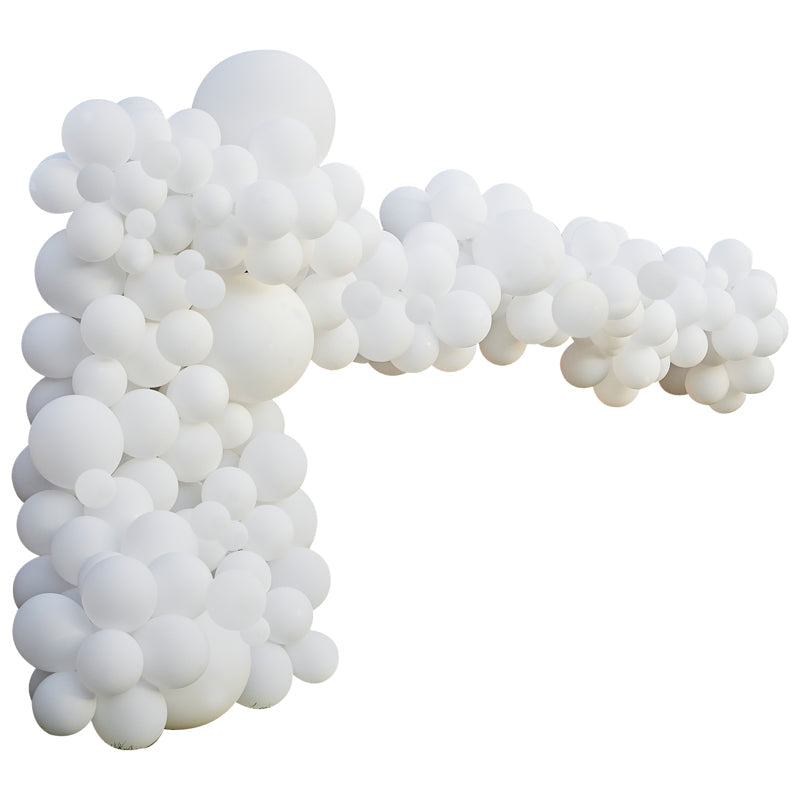 White Balloon Arch - 200 Balloons