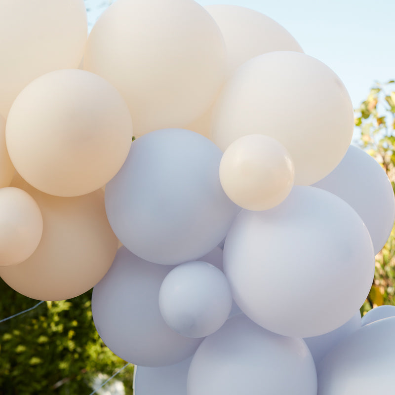 Blue and Nude Balloon Arch Kit - 75 Balloons