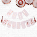 Rose Gold Just Married Paper Flag Bunting - 1.5m