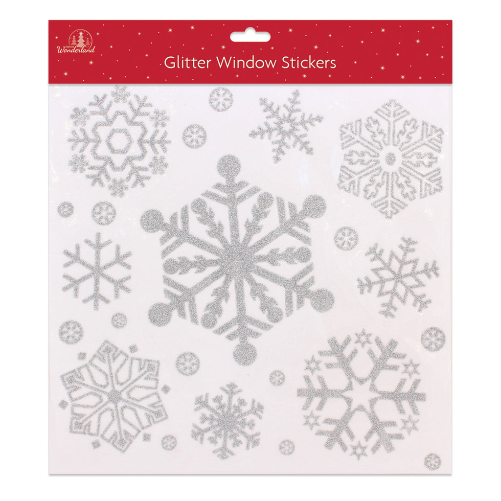 Glitter Window Stickers - Assorted