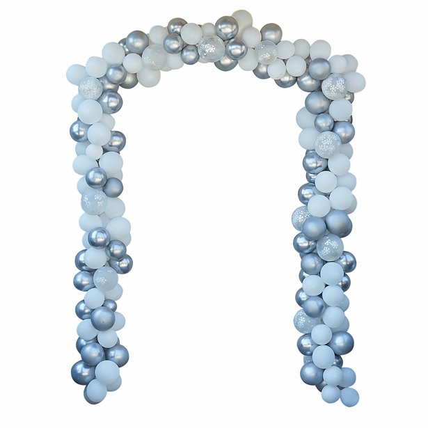 Silver ChristmasBalloon Door Arch - 240 Balloons