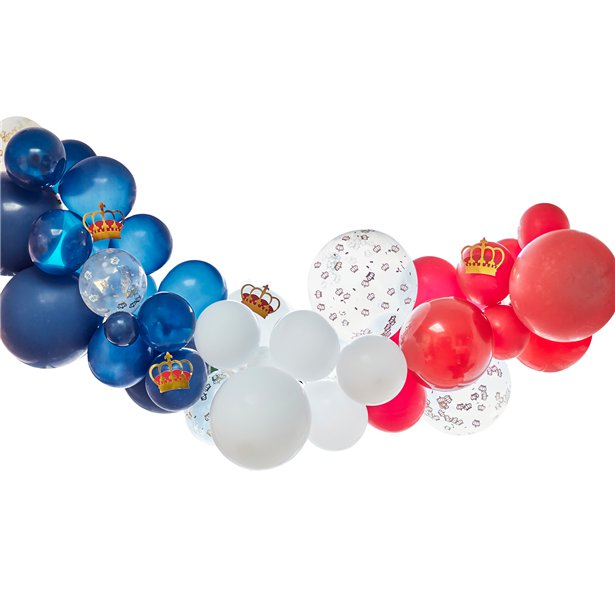 Royal Crown Balloon Arch - 65 Balloons