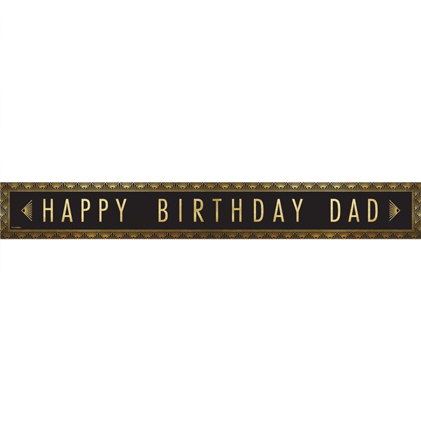 Happy Birthday Dad Paper Banners - 1m (3pk)