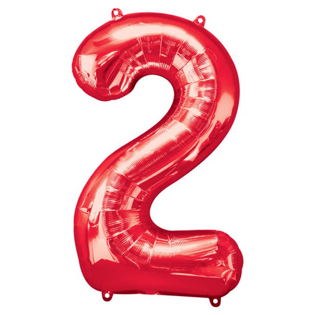Red Foil Number Balloons - 34"