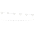 White Hearts Garland - 1.8m