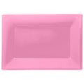 Baby Pink Plastic Serving Platters - 23cm x 32cm (3pk)
