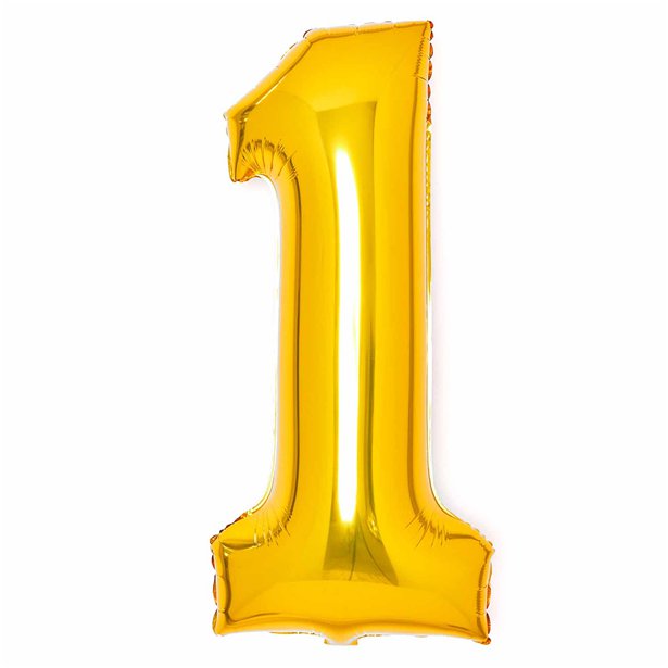 Gold Foil Number Balloons - 34"