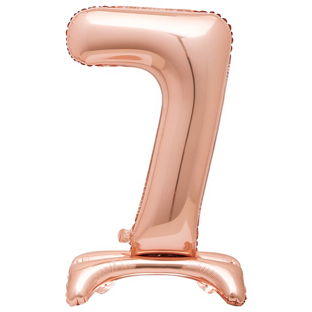 Rose Gold Standing Number Balloons - 30" Air Fill