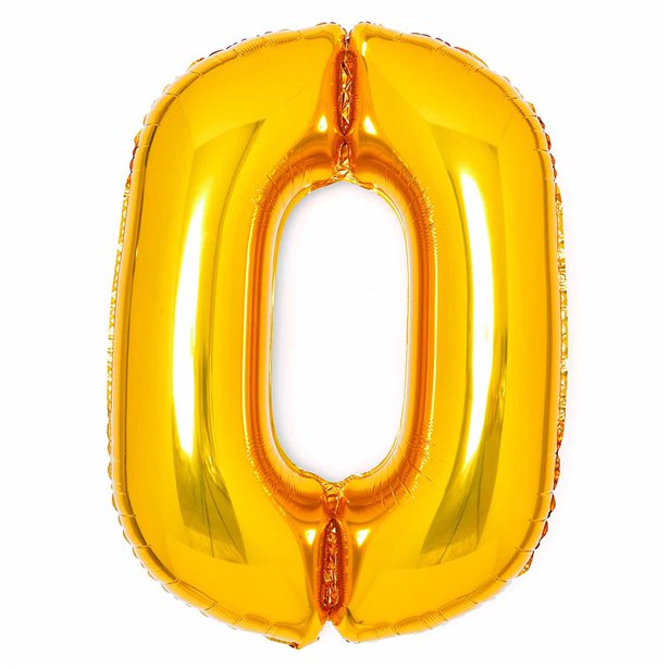 Gold Foil Number Balloons - 34"