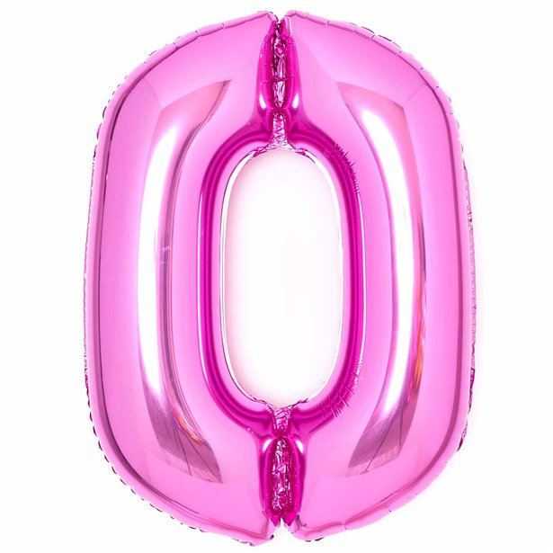 Pink Foil Number Balloons - 34"