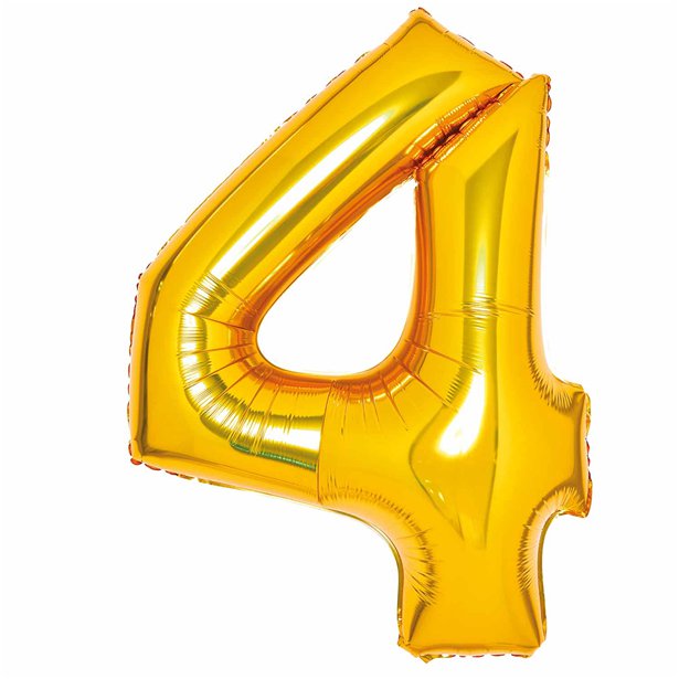 Gold Foil Number Balloons - 34"
