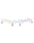 Iridescent Add an Age Bday Banner - 2.7m