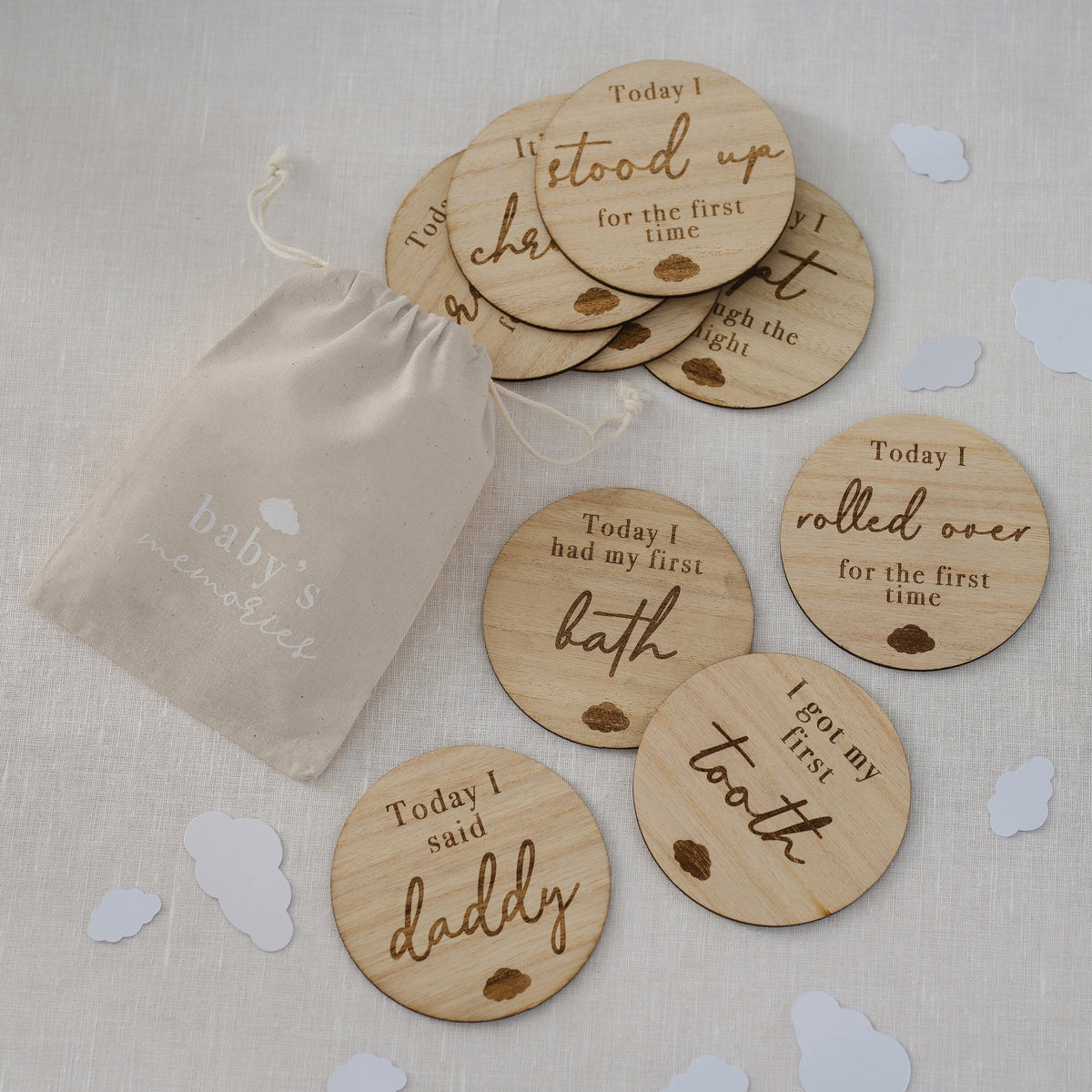 Wooden Baby Milestone Signs (8pk)