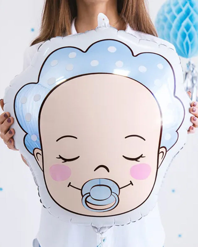 Baby Boy Face Balloon - 18" Foil