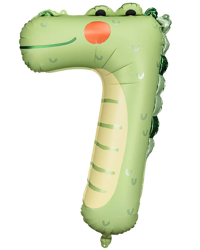 Crocodile Number 7 Balloon - 34" Foil
