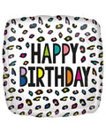 Happy Birthday Rainbow Leopard Balloon - 18" Foil
