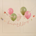 Customisable Age Floral Birthday Bunting