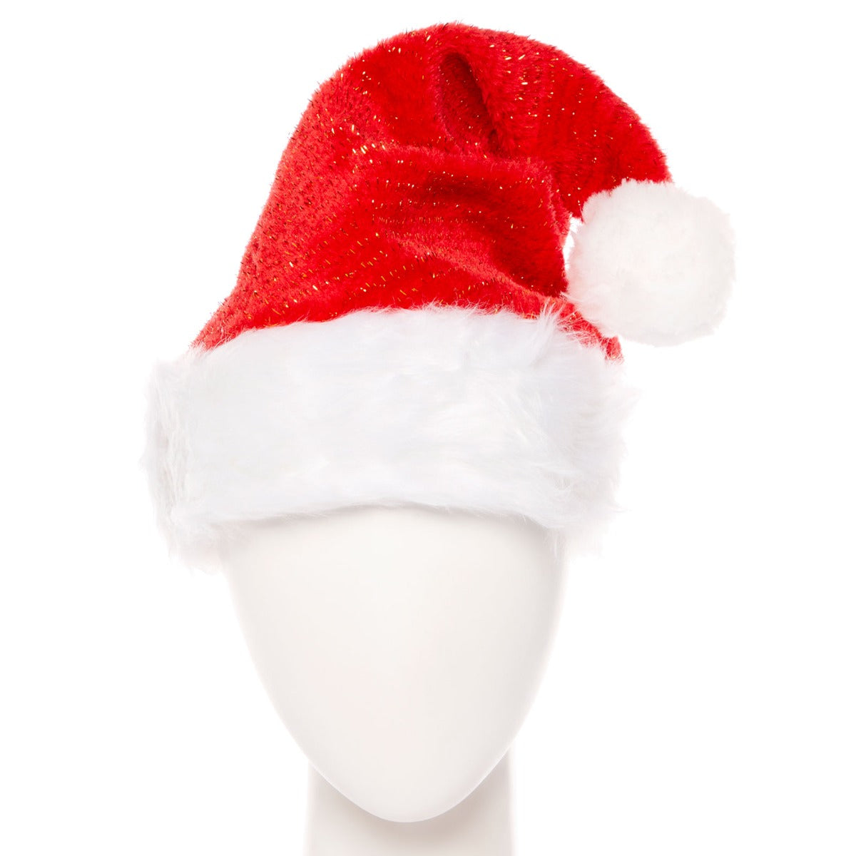 Plush Glitter Santa Hat
